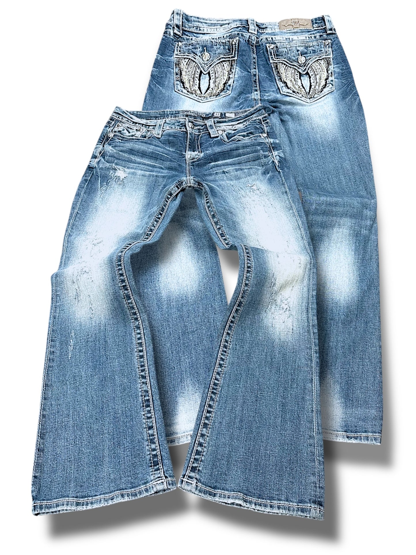 Vintage Miss Me Low Waist Bootcut Damenjeans (M)