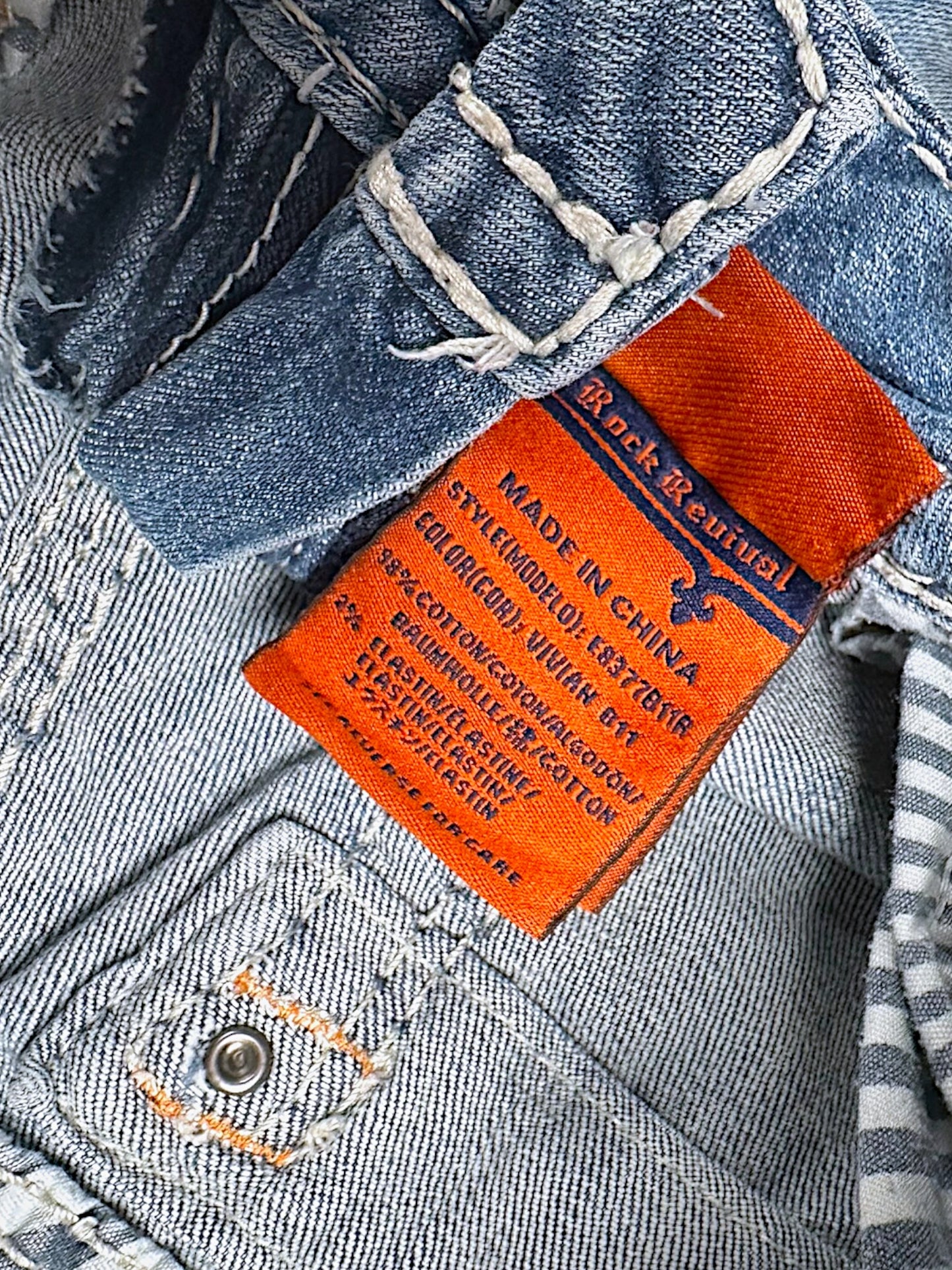 Vintage Rock Revival Y2K Low Waist Bootcut Damenjeans (S)