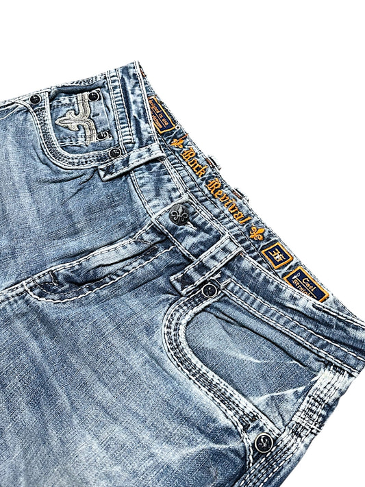 Vintage Rock Revival Y2K Straight Leg Jeans (M)