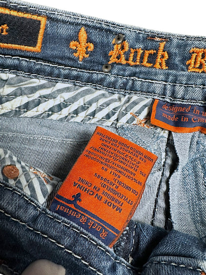 Vintage Rock Revival Y2K Low Waist Bootcut Damenjeans (S)
