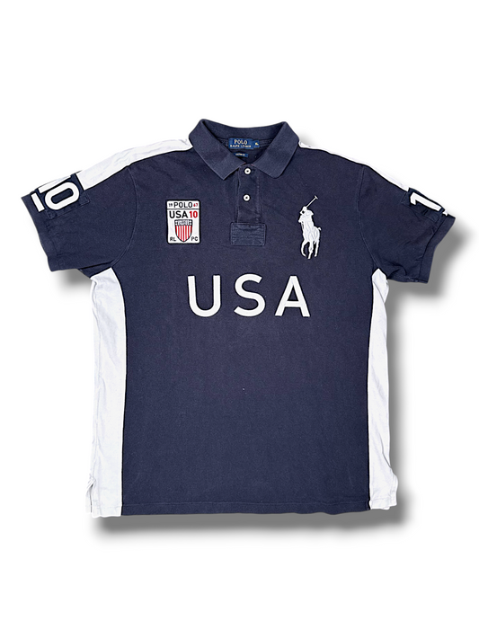 Vintage Ralph Lauren Y2K „USA“ Polo „NR10“ (XL)