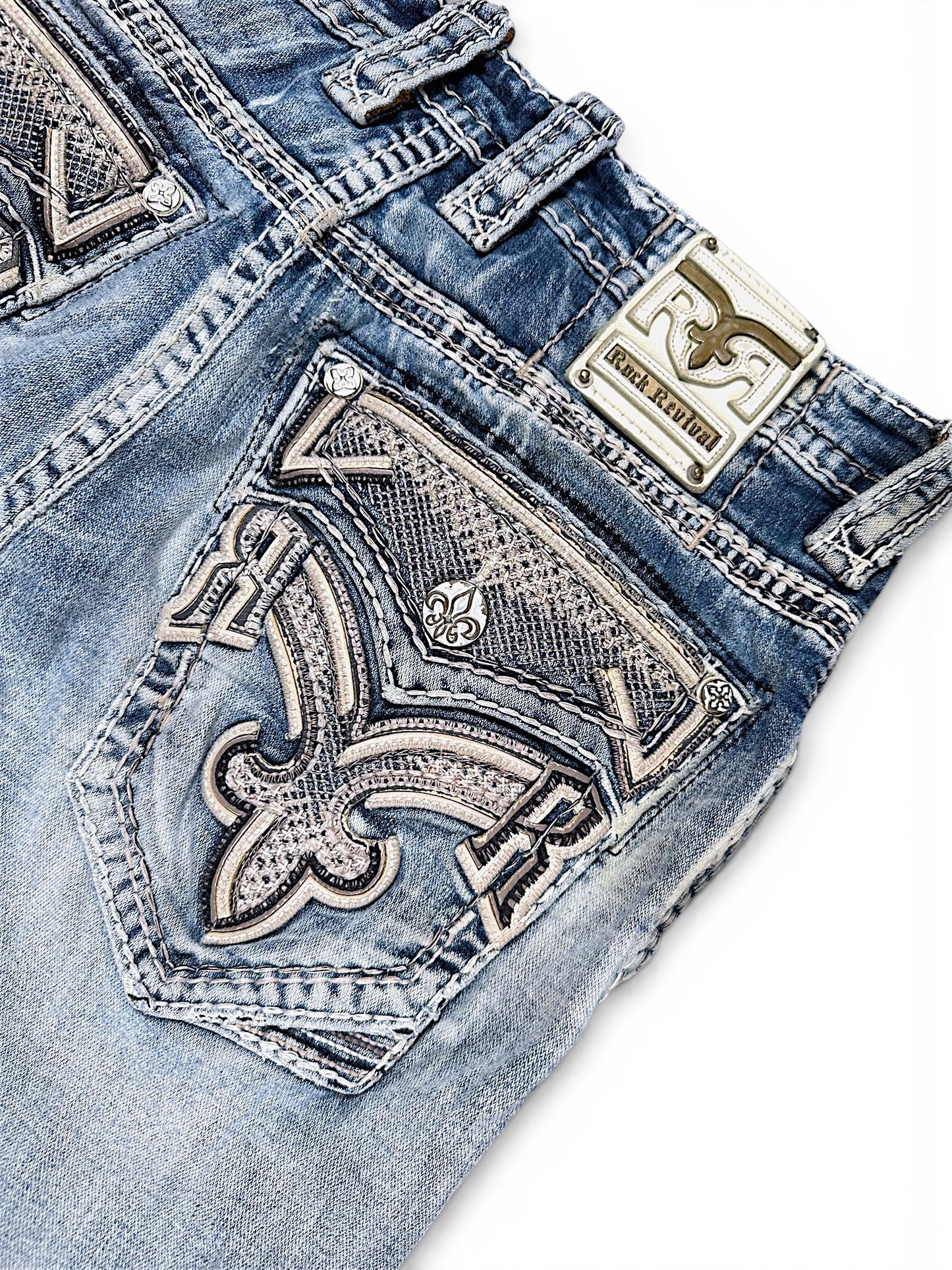 Vintage Rock Revival Y2K Baggy Jeans (S)