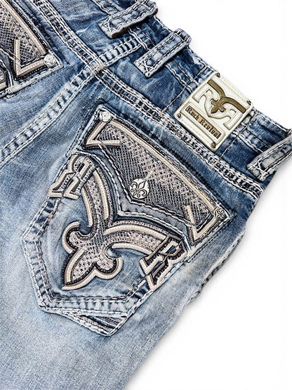 Vintage Rock Revival Y2K Baggy Jeans (S)