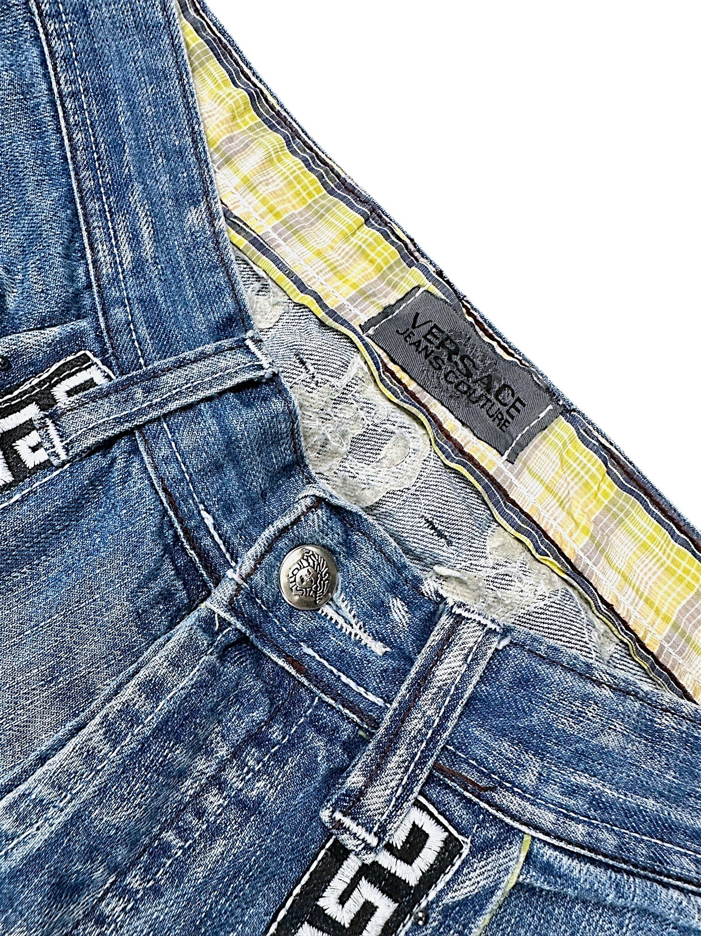 Vintage Versace Y2K Flared Baggy Jeans (L)