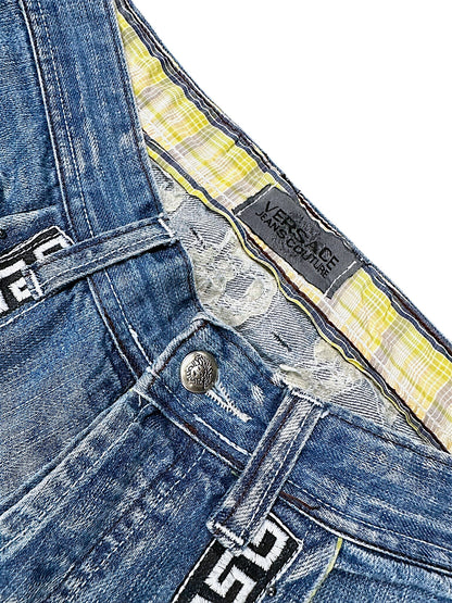 Vintage Versace Y2K Flared Baggy Jeans (L)