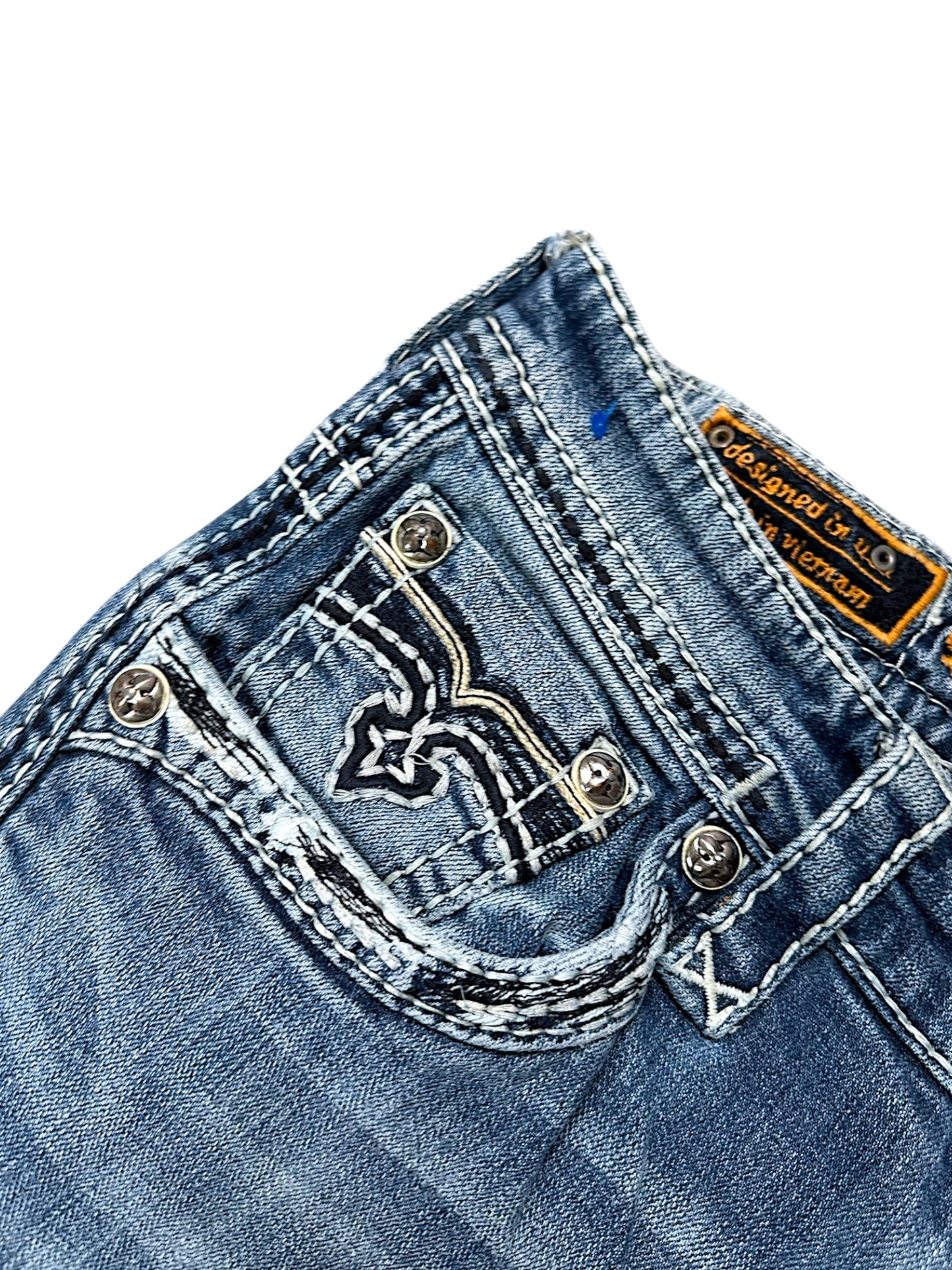Vintage Rock Revival Straight Leg Jeans (M)