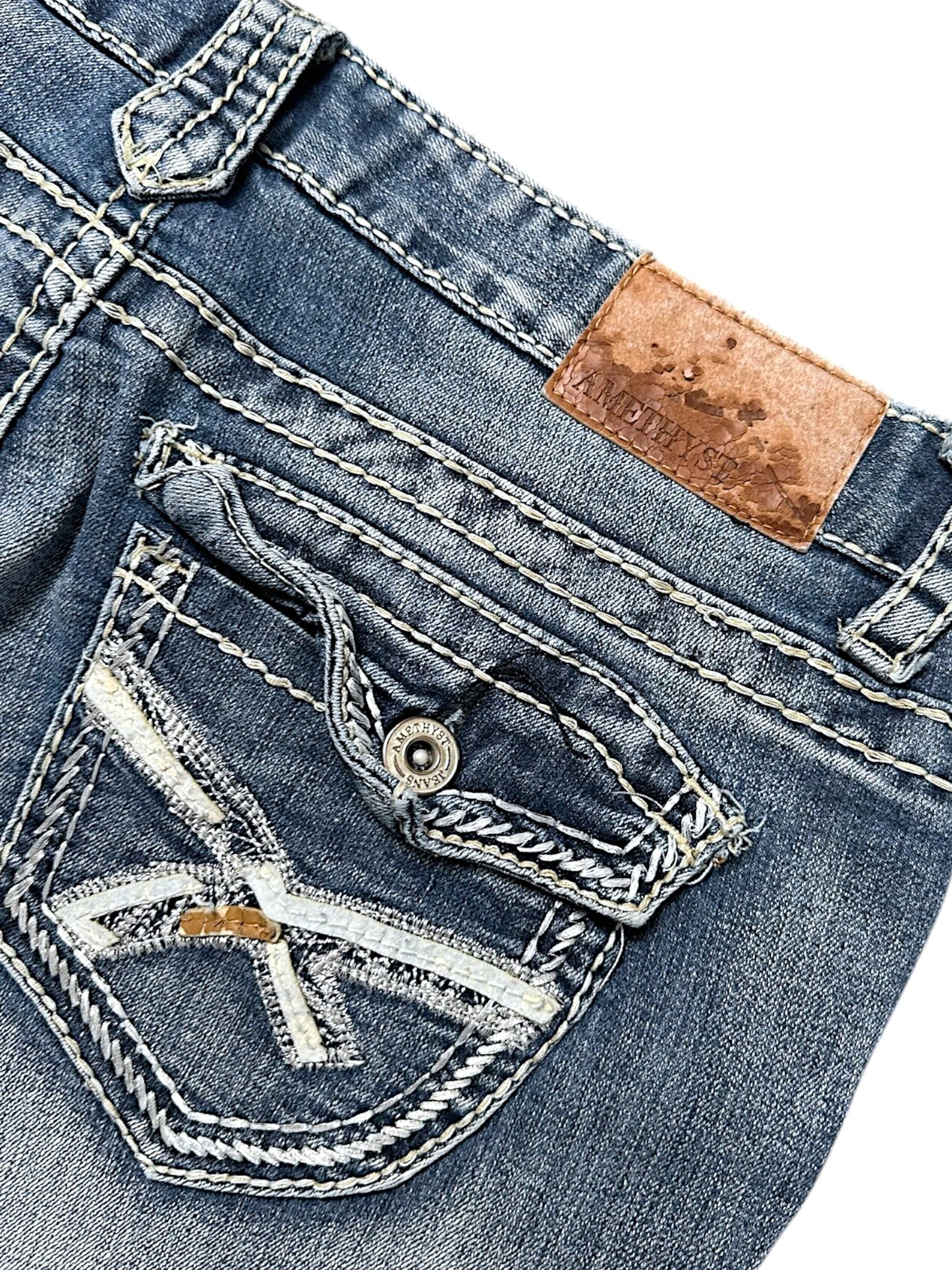 Vintage Amethyst Y2K Low Waist Bootcut / Flared Damenjeans (M)