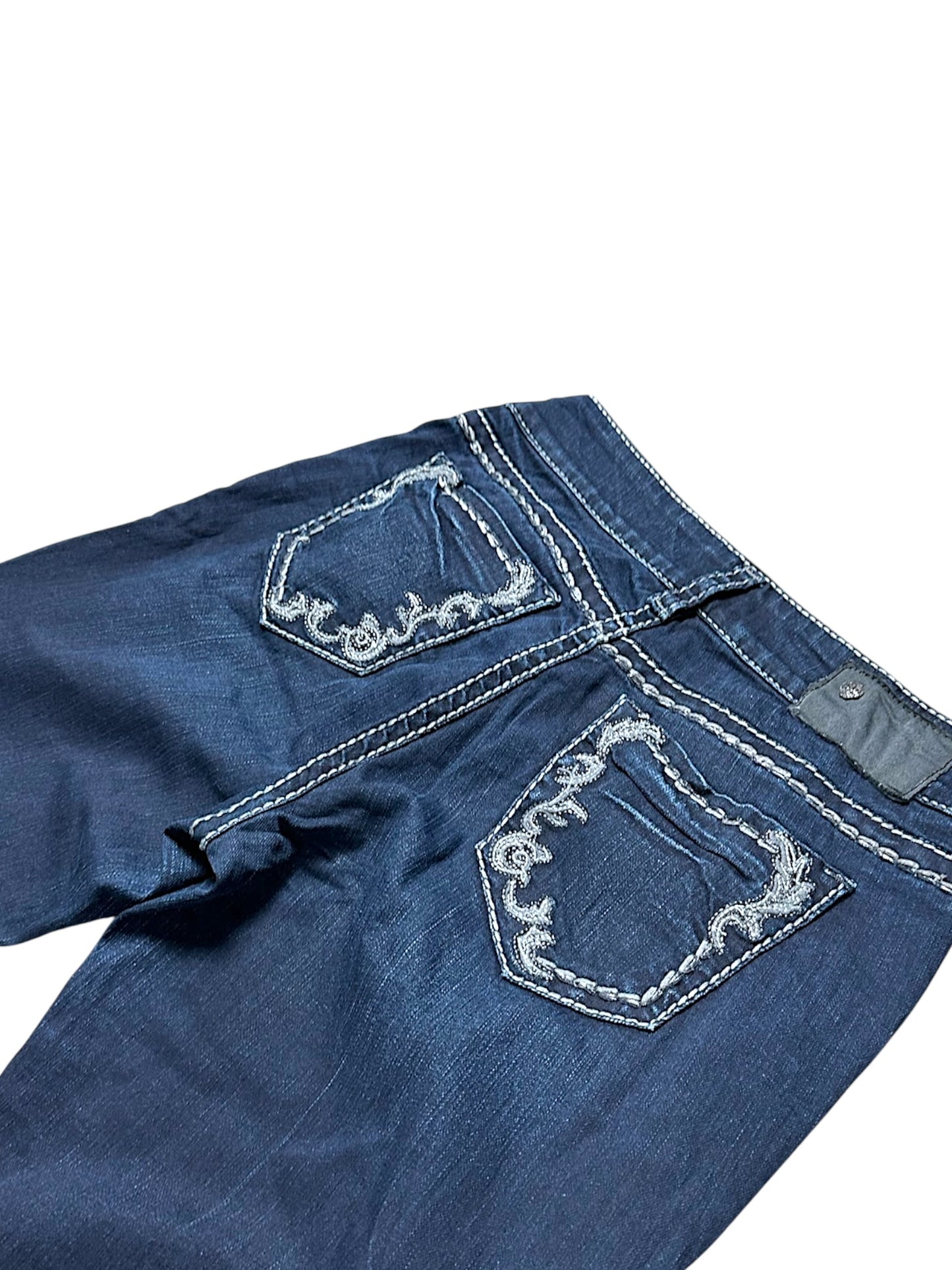 Vintage Silver Y2K Low Waist Bootcut / Flared Damenjeans (L)