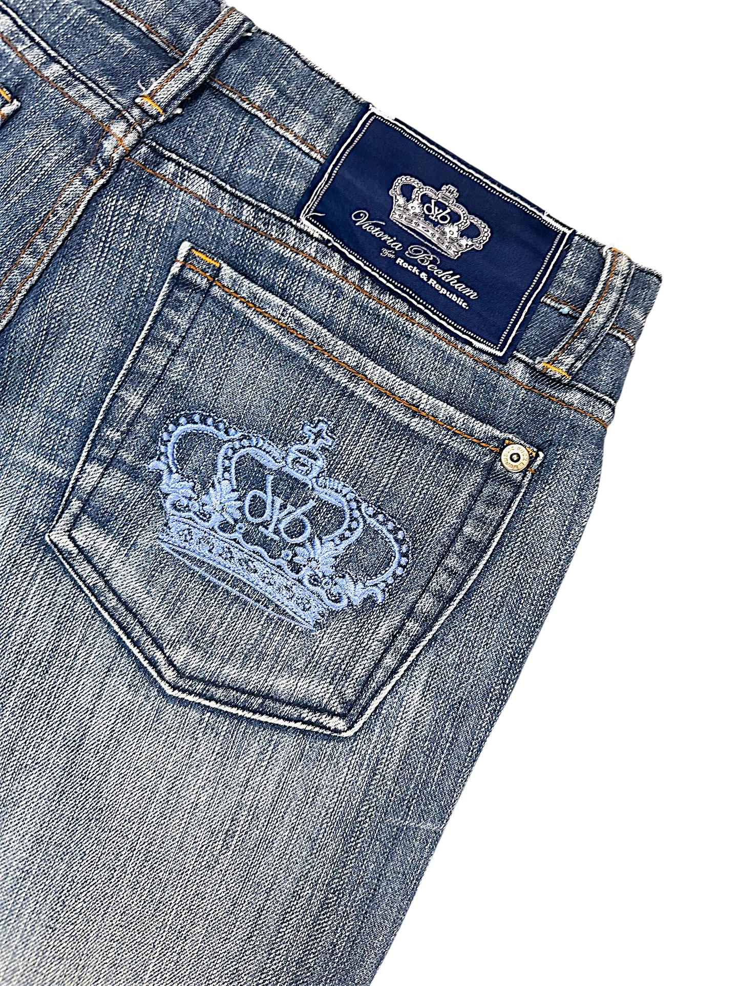 Vintage Victoria Beckham Y2K Low Waist Flared Damenjeans (L)