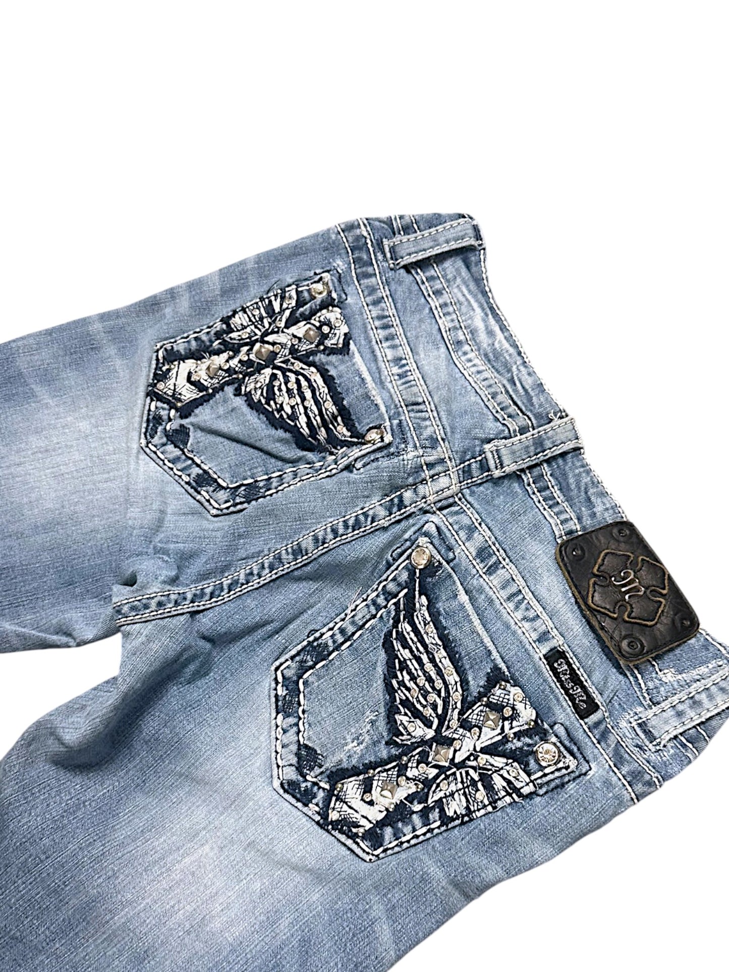 Vintage Miss Me Y2K Low Waist Bootcut / Flared Damenjeans (S)