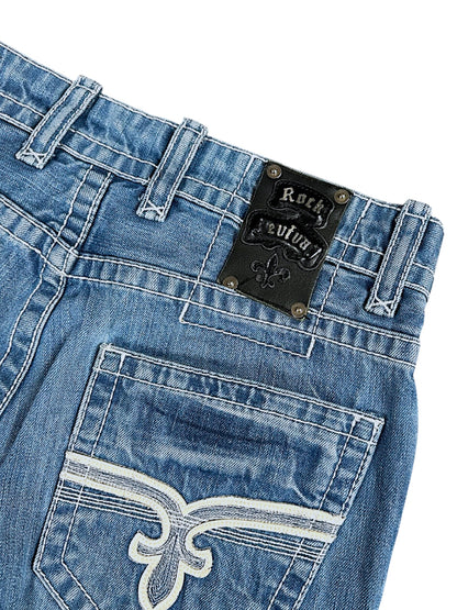 Vintage Rock Revival Y2K Straight Leg Jeans (M)