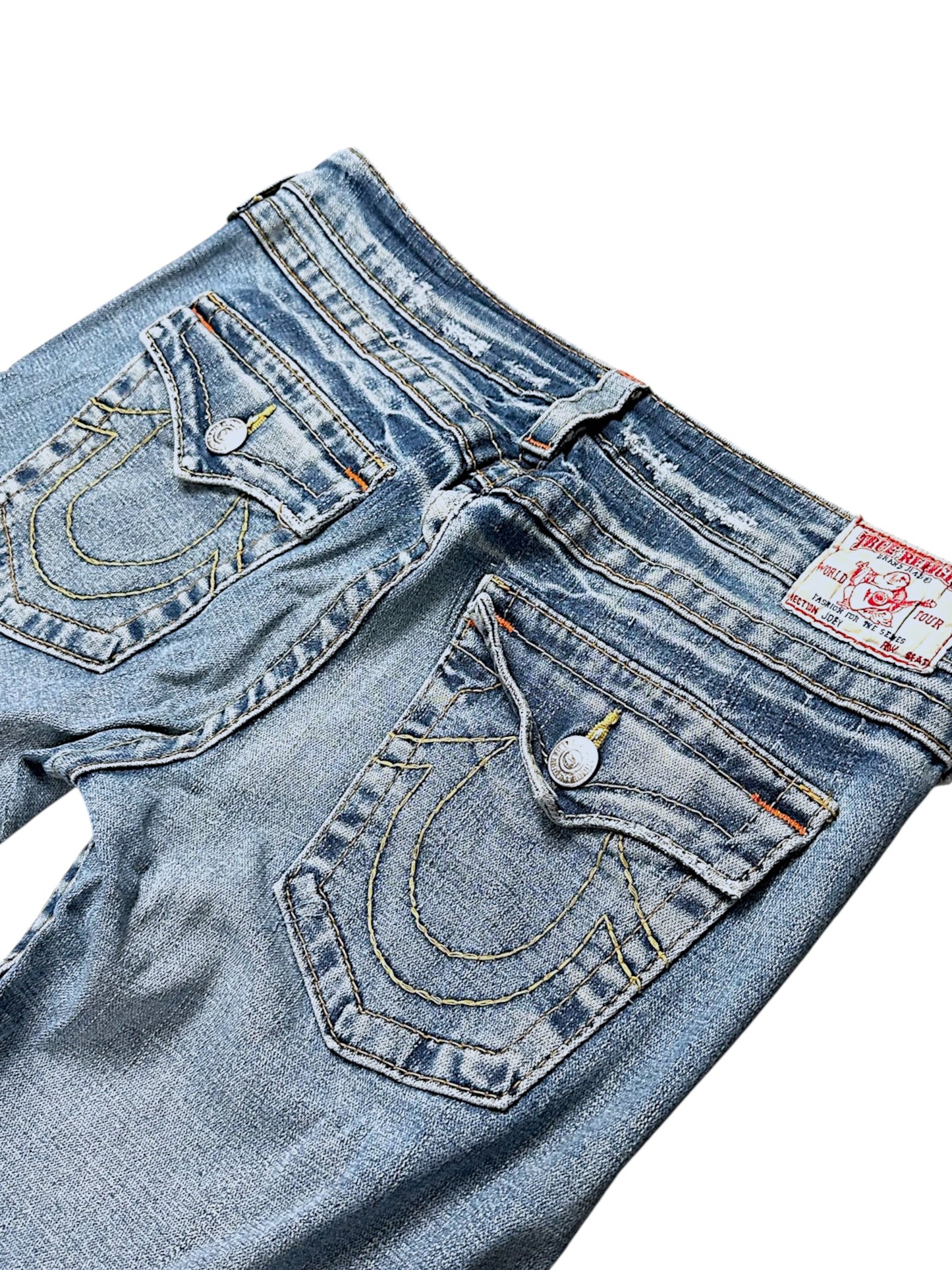 Vintage Miss Me Y2K Low Waist Flared Damenjeans (XL)