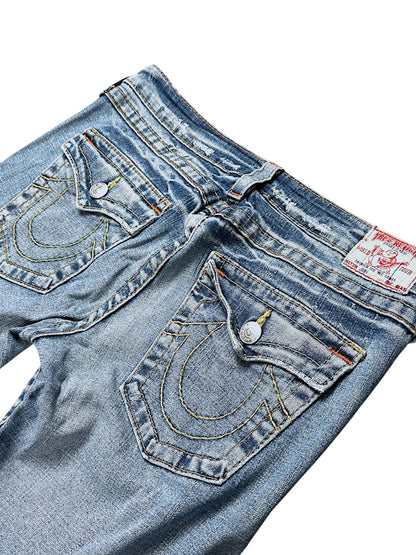 Vintage Miss Me Y2K Low Waist Flared Damenjeans (XL)