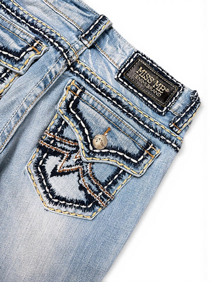 Vintage Miss Me Y2K Low Waist Bootcut Damenjeans (S)