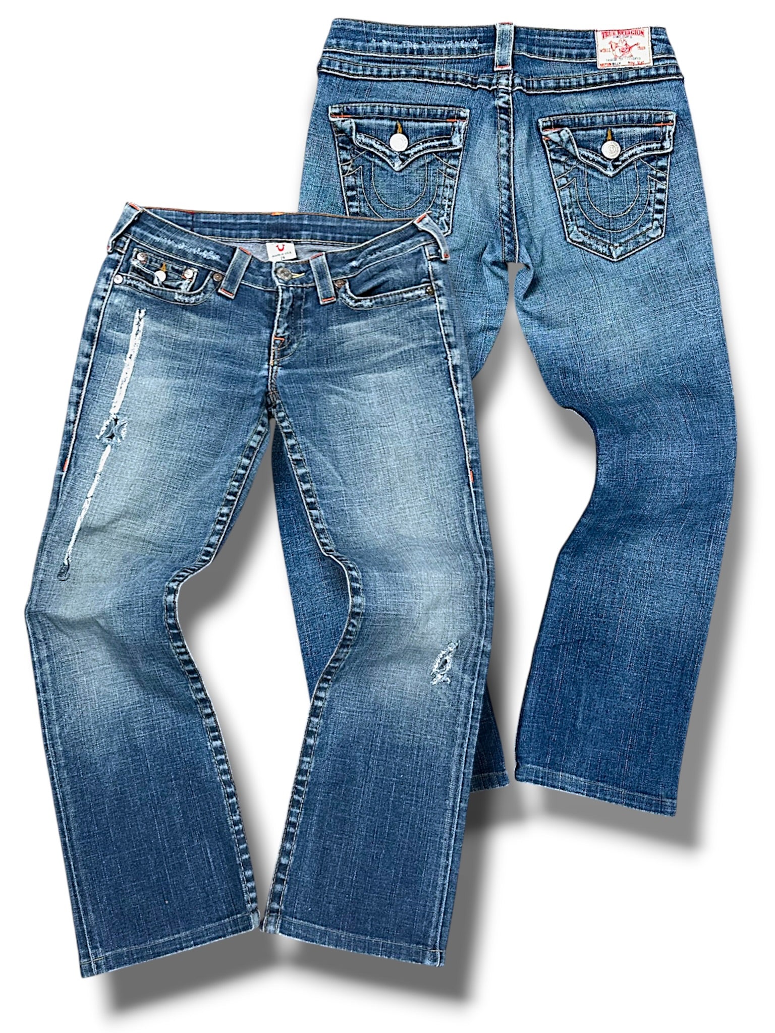 Vintage True Religion Y2K Bootcut / Flared Damenjeans (S)