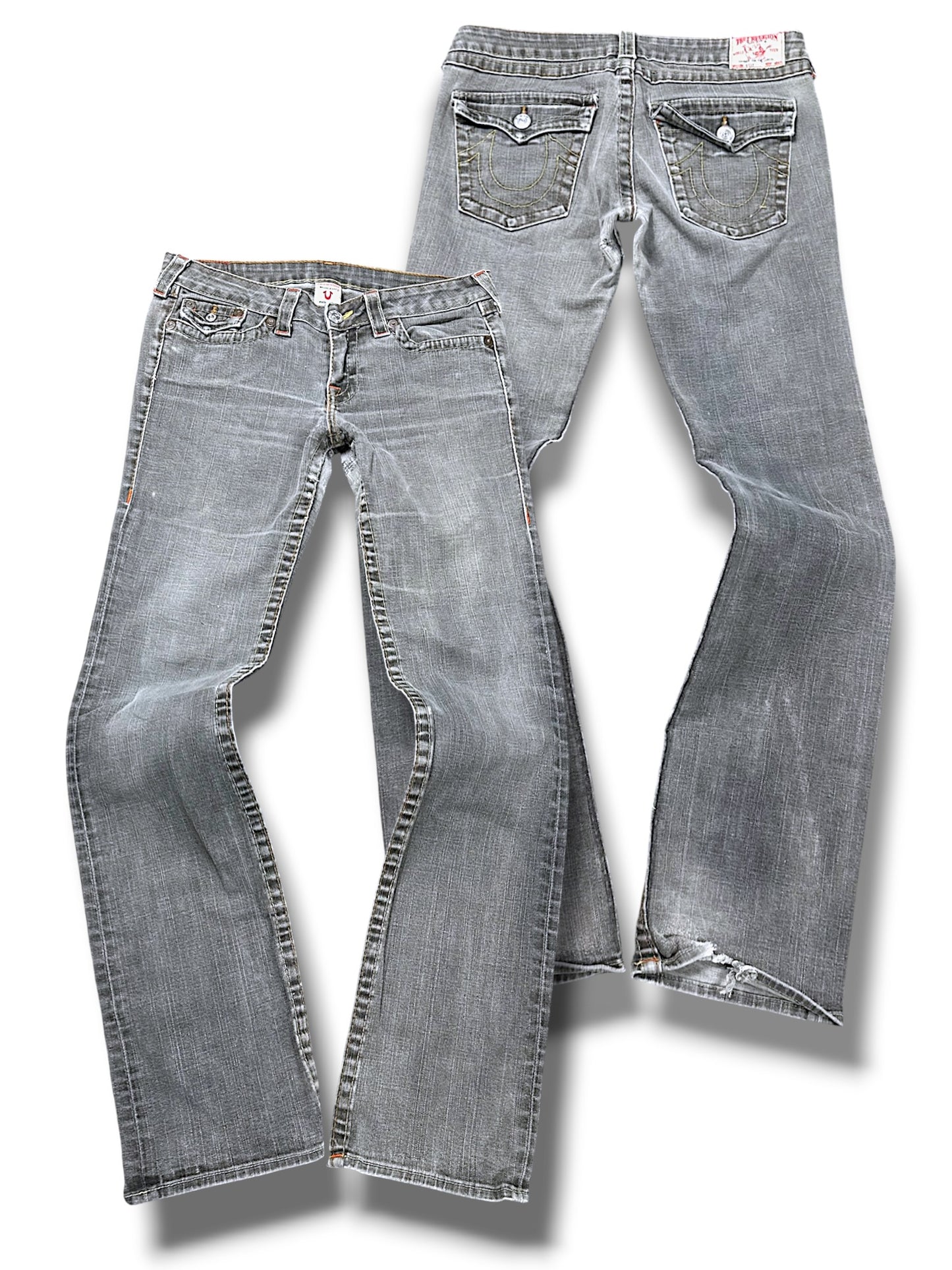 Vintage True Religion Y2K Low Waist Bootcut Damenjeans (XL)