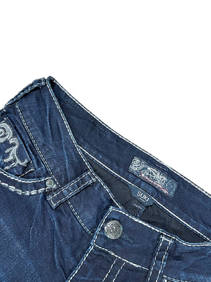 Vintage Silver Y2K Low Waist Bootcut / Flared Damenjeans (L)