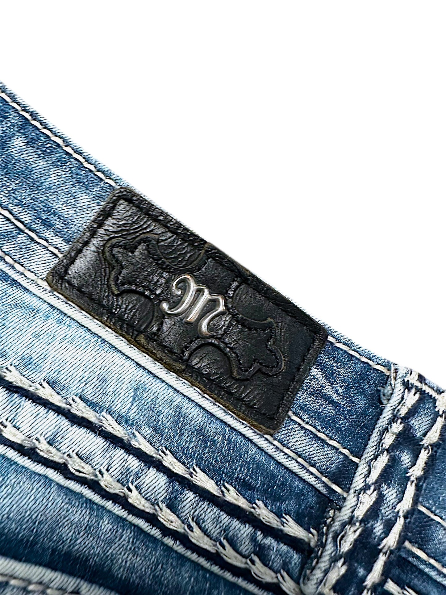 Vintage Miss Me Y2K Low Waist Bootcut Damenjeans (S)