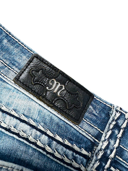 Vintage Miss Me Y2K Low Waist Bootcut Damenjeans (S)