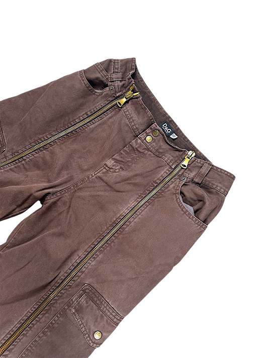 Vintage Dolce & Gabbana Y2K Flared Cargo Damen (L)