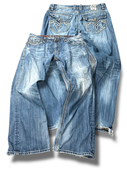 Vintage Rock Revival Y2K Baggy Jeans (XXL)