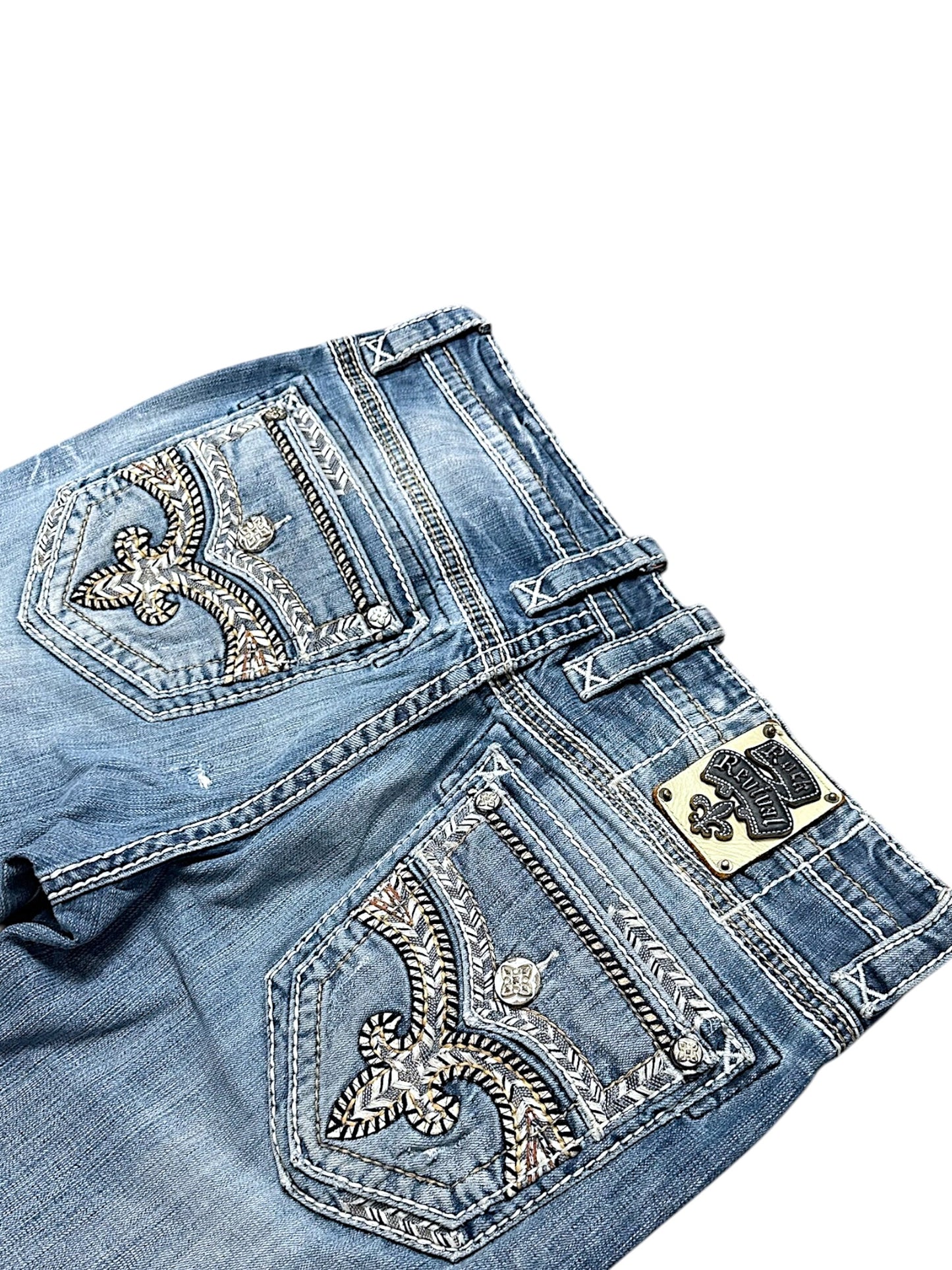 Vintage Rock Revival Y2K Baggy Jeans (L)