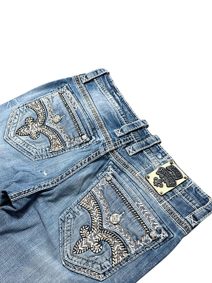 Vintage Rock Revival Y2K Baggy Jeans (L)
