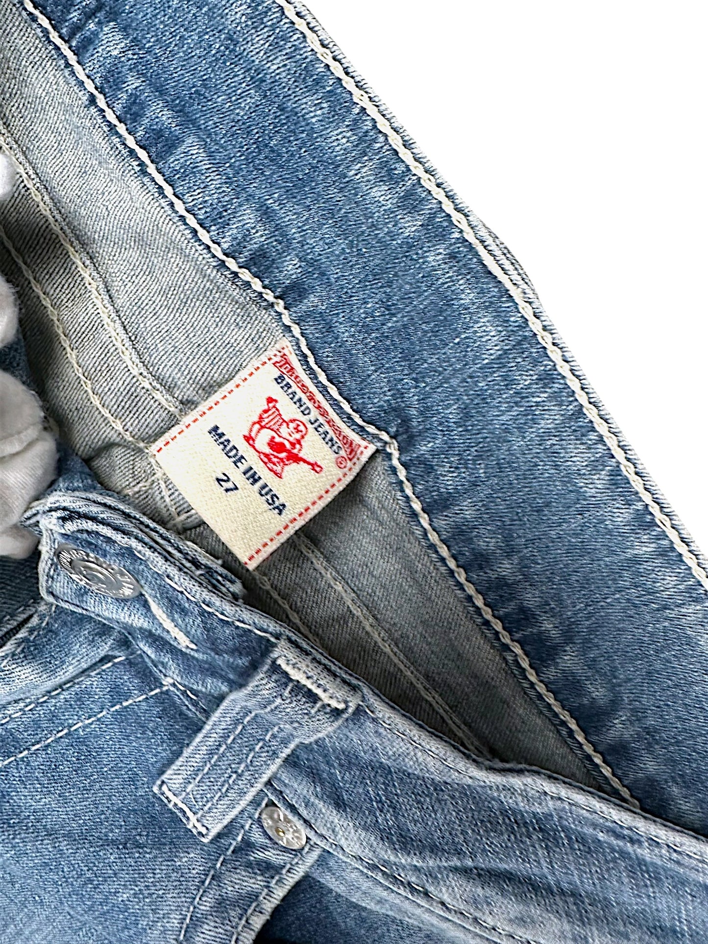 Vintage True Religion Y2K Low Waist Bootcut Damenjeans (L)