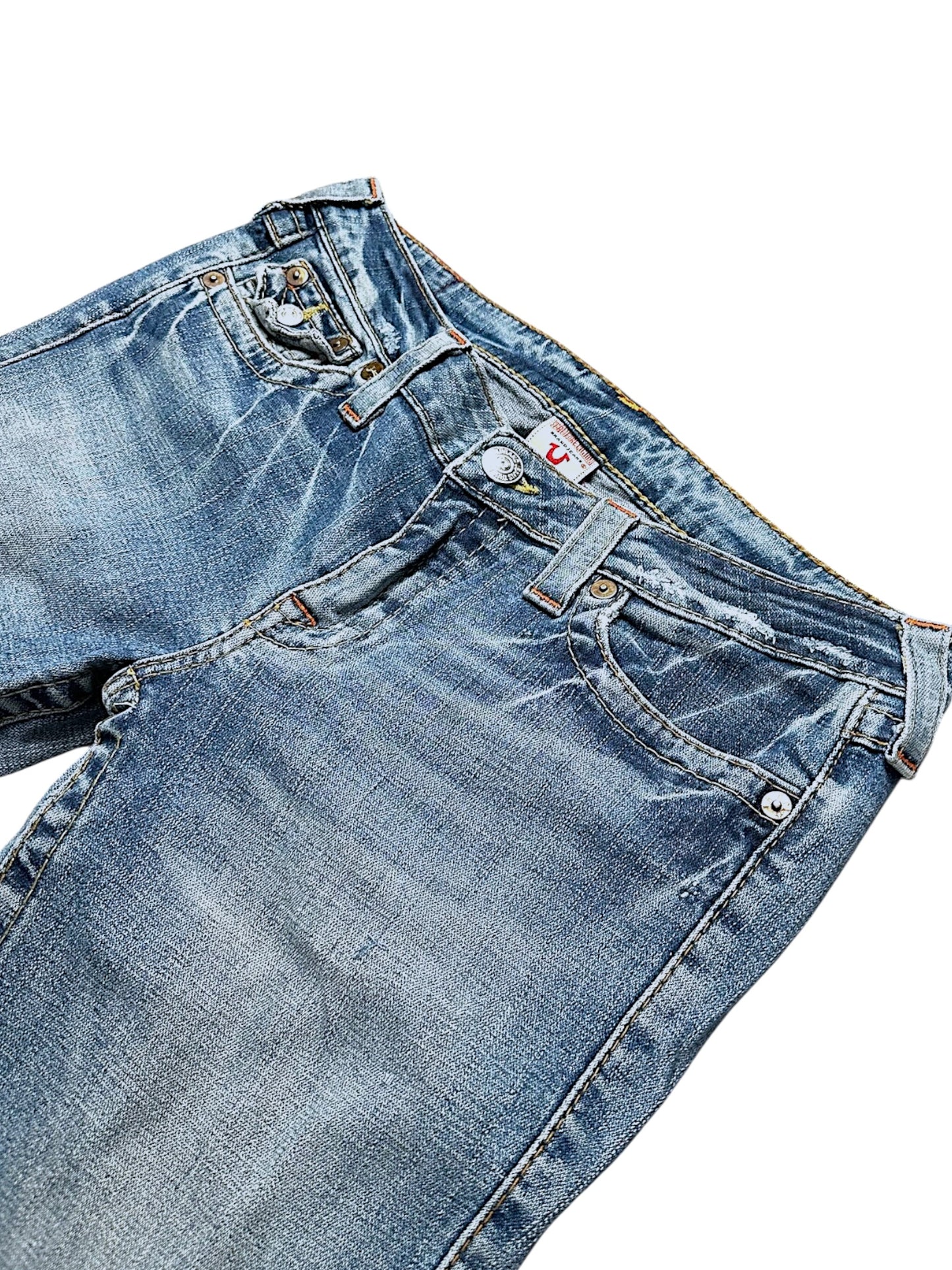 Vintage Miss Me Y2K Low Waist Flared Damenjeans (XL)