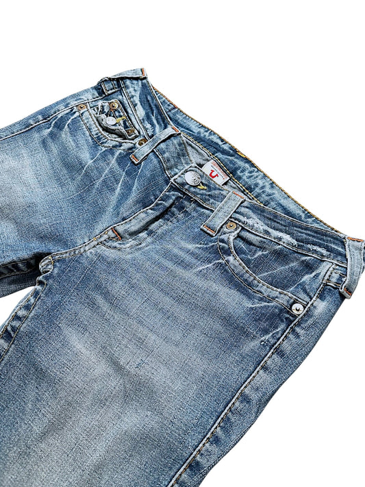 Vintage Miss Me Y2K Low Waist Flared Damenjeans (XL)