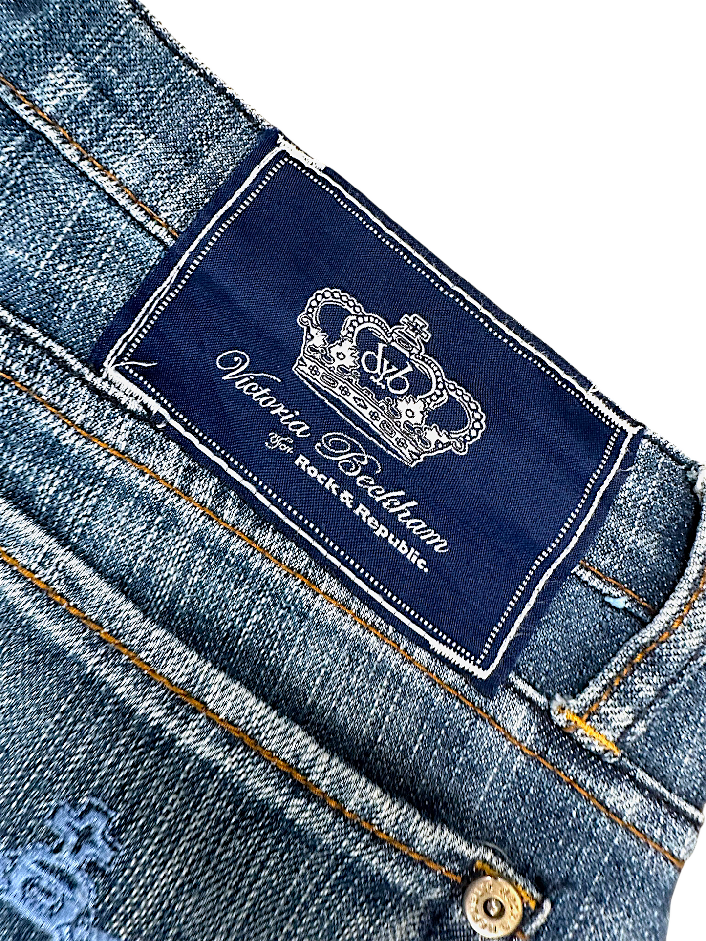 Vintage Victoria Beckham Y2K Low Waist Flared Damenjeans (L)