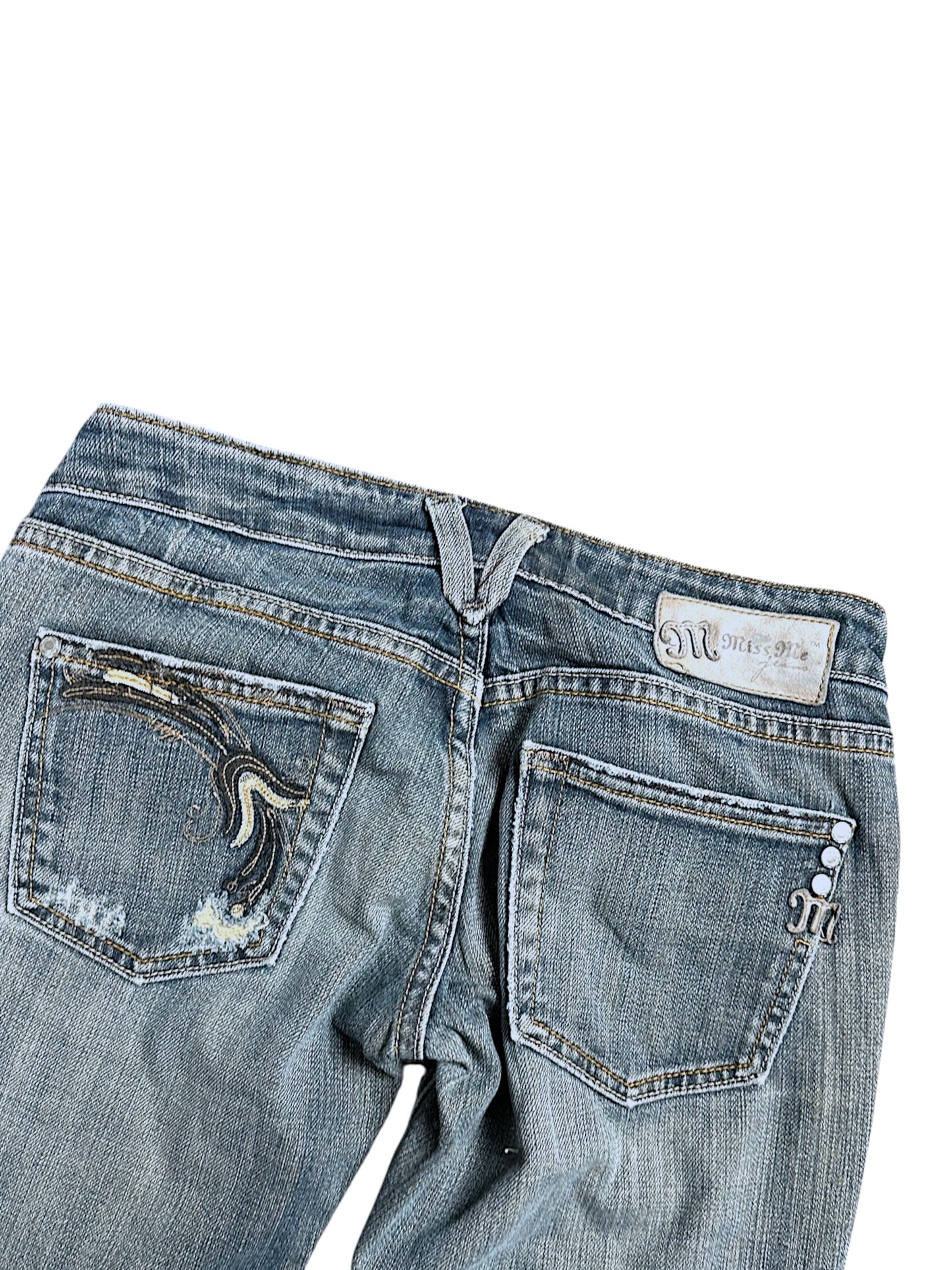 Vintage Miss Me Y2K Low Waist Bootcut / Flared Damenjeans (S)