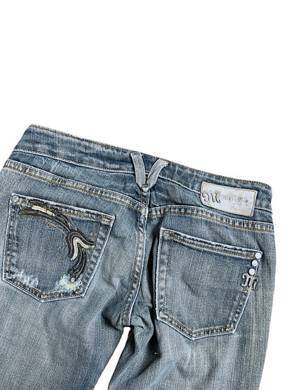 Vintage Miss Me Y2K Low Waist Bootcut / Flared Damenjeans (S)