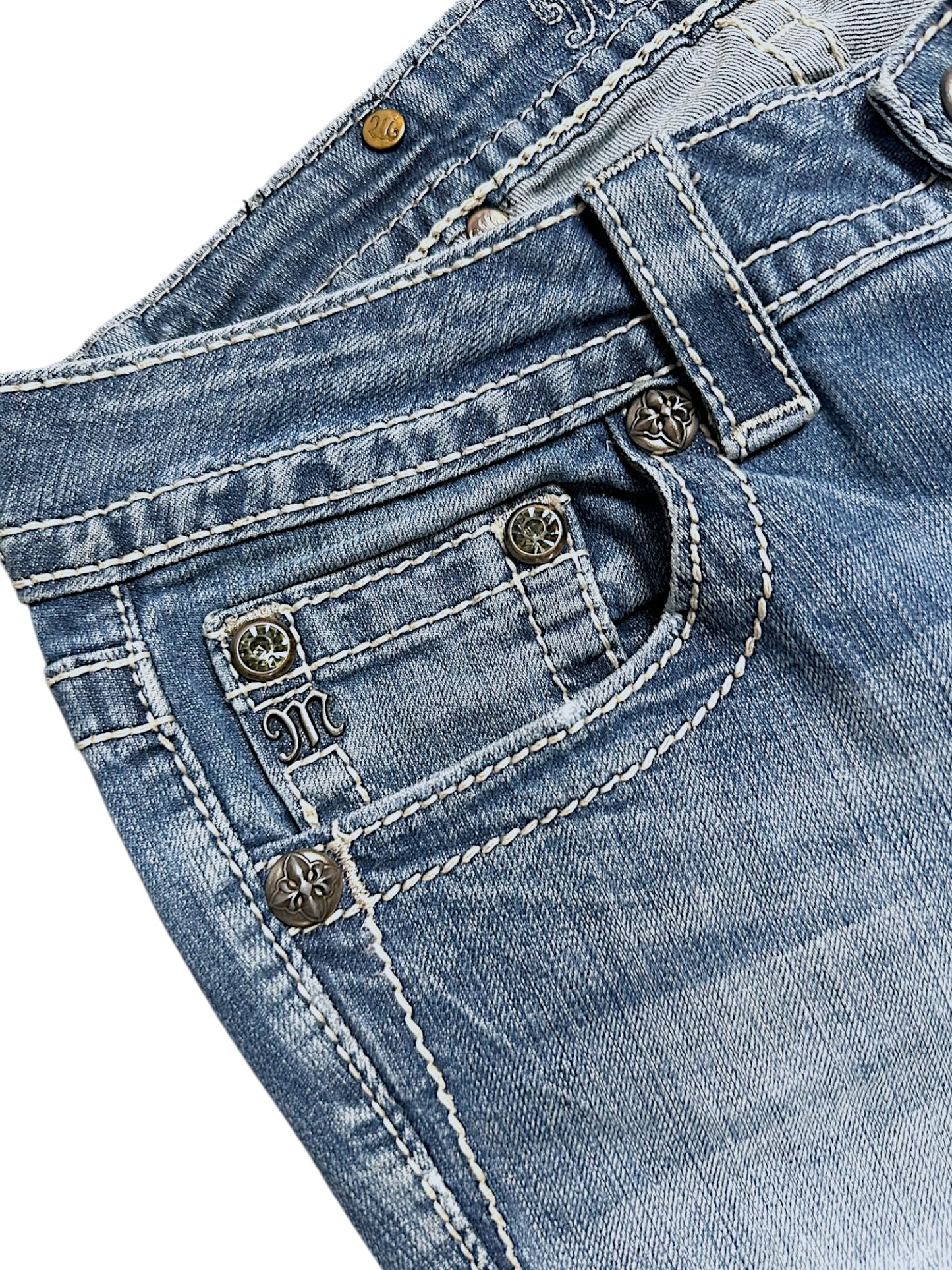Vintage Miss Me y2k low waist Bootcut Damenjeans (L)