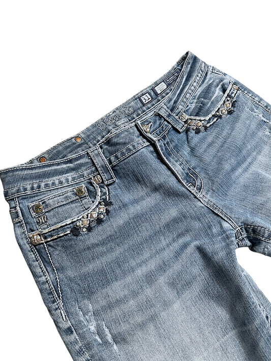 Vintage Miss Me Y2K Low Waist Bootcut / Flared Damenjeans (L)