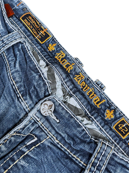Vintage Rock Revival Baggy Jeans (XL)