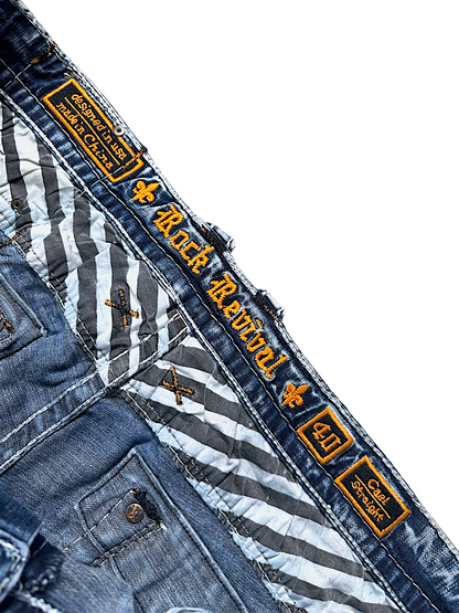 Vintage Rock Revival Y2K Straight Leg Jeans (L)