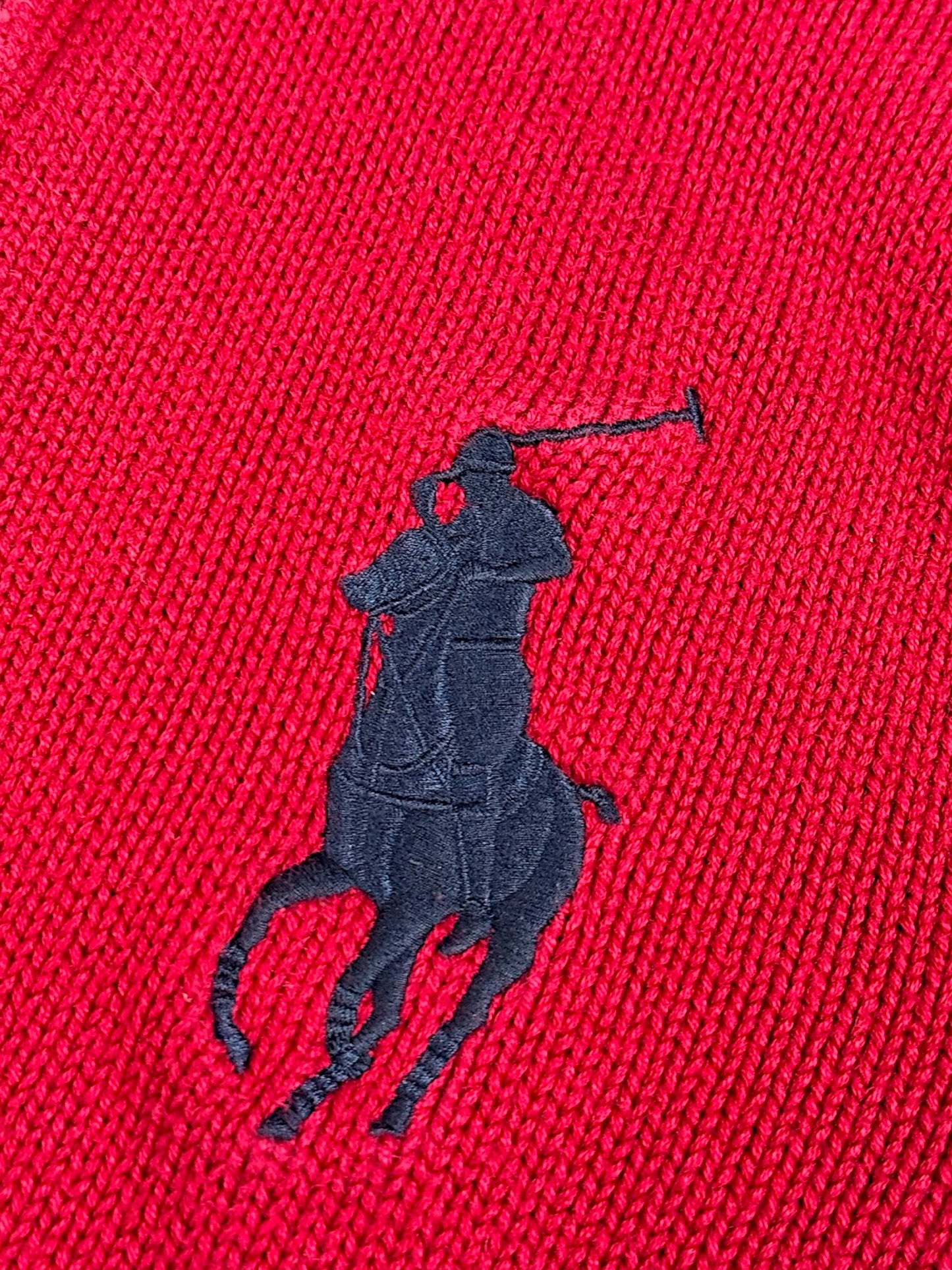 Vintage Ralph Lauren „Big Pony“ Pullover mit Kragen (S)
