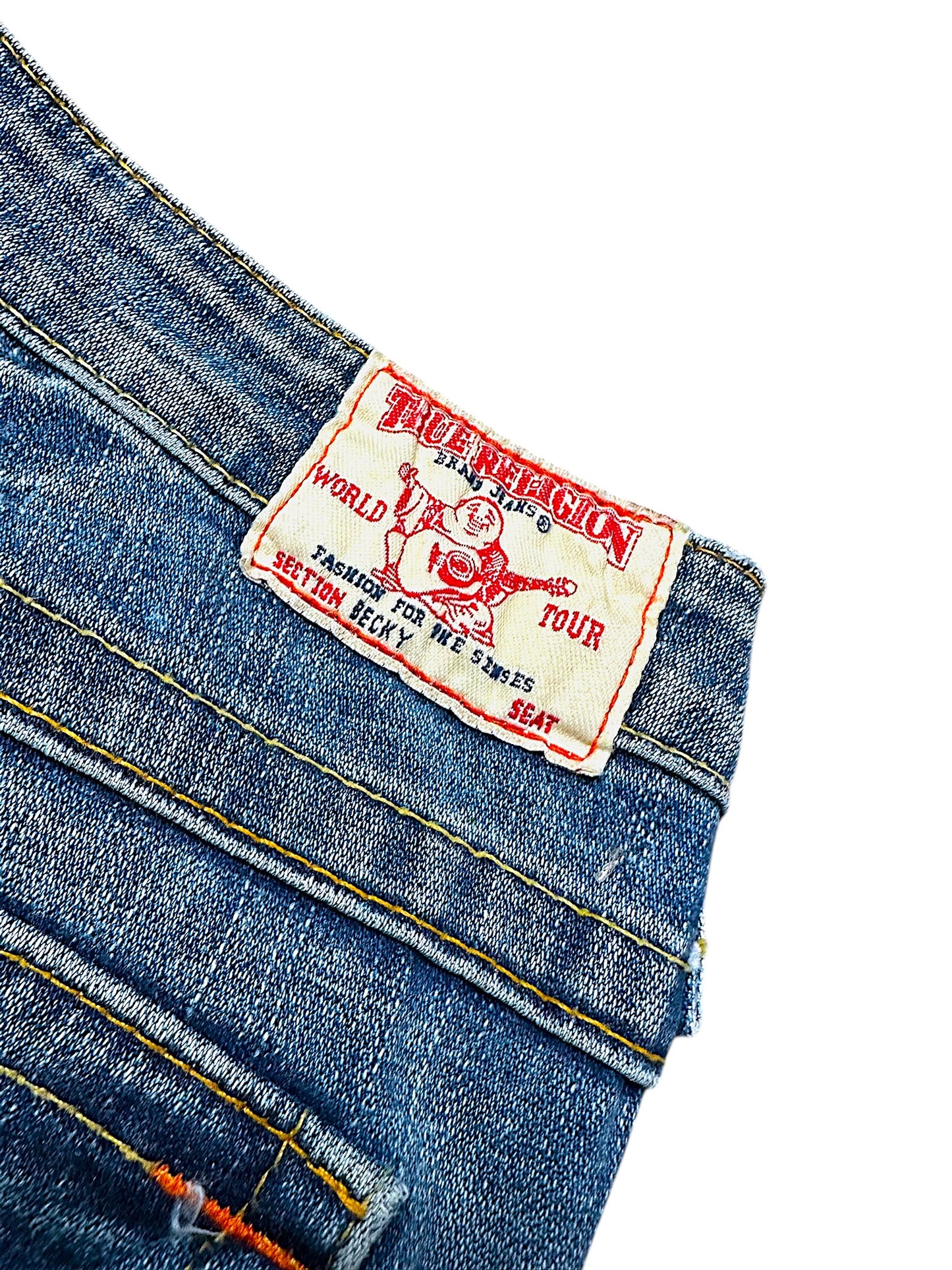 Vintage True Religion Y2K Low Waist Bootcut / Flared Damenjeans (M)