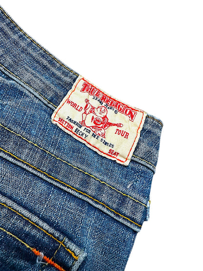 Vintage True Religion Y2K Low Waist Bootcut / Flared Damenjeans (M)