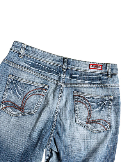 Vintage Revers Y2K Low Waist Bootcut / Flared Damenjeans (M)