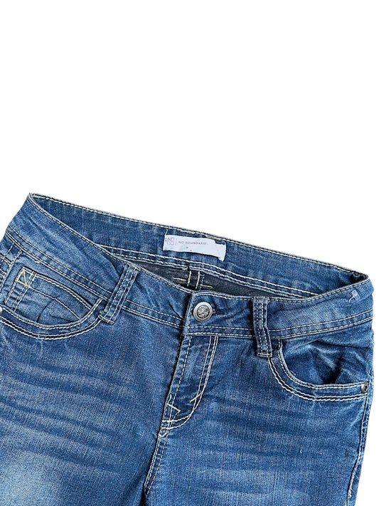 Vintage No Boundaries Y2K Low Waist Bootcut Damenjeans (M)
