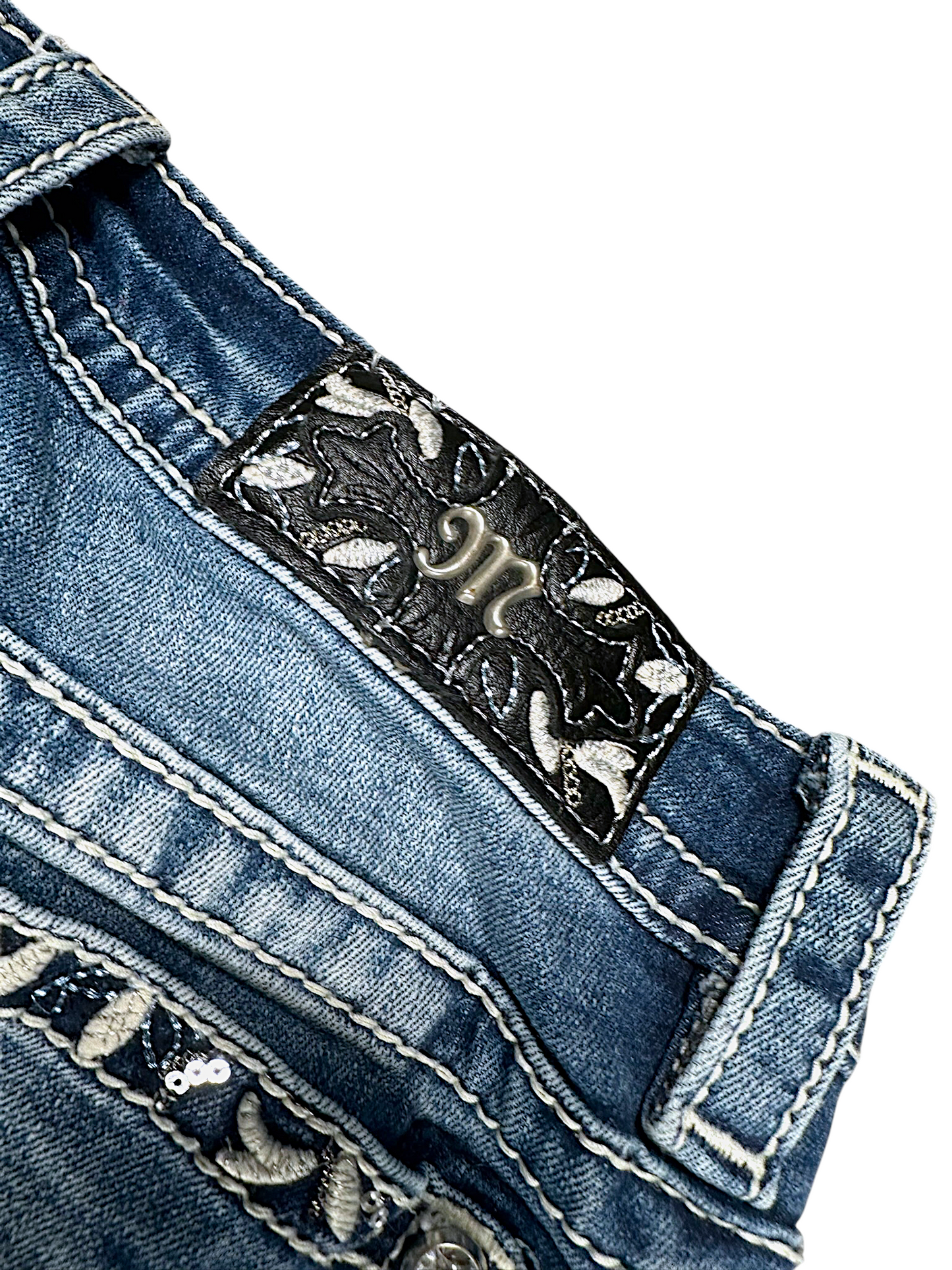Vintage Miss Me Y2K Low Waist Bootcut Damenjeans (S)