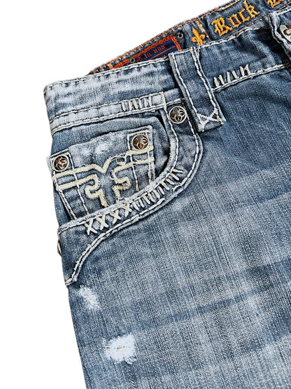 Vintage Rock Revival Y2K Baggy Jeans (M)