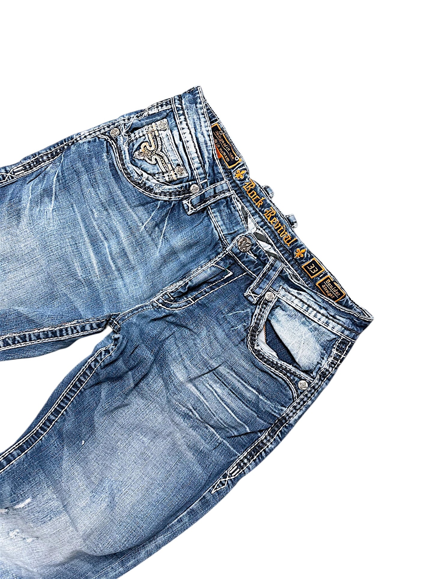 Vintage Rock Revival Y2K Baggy Jeans (S)