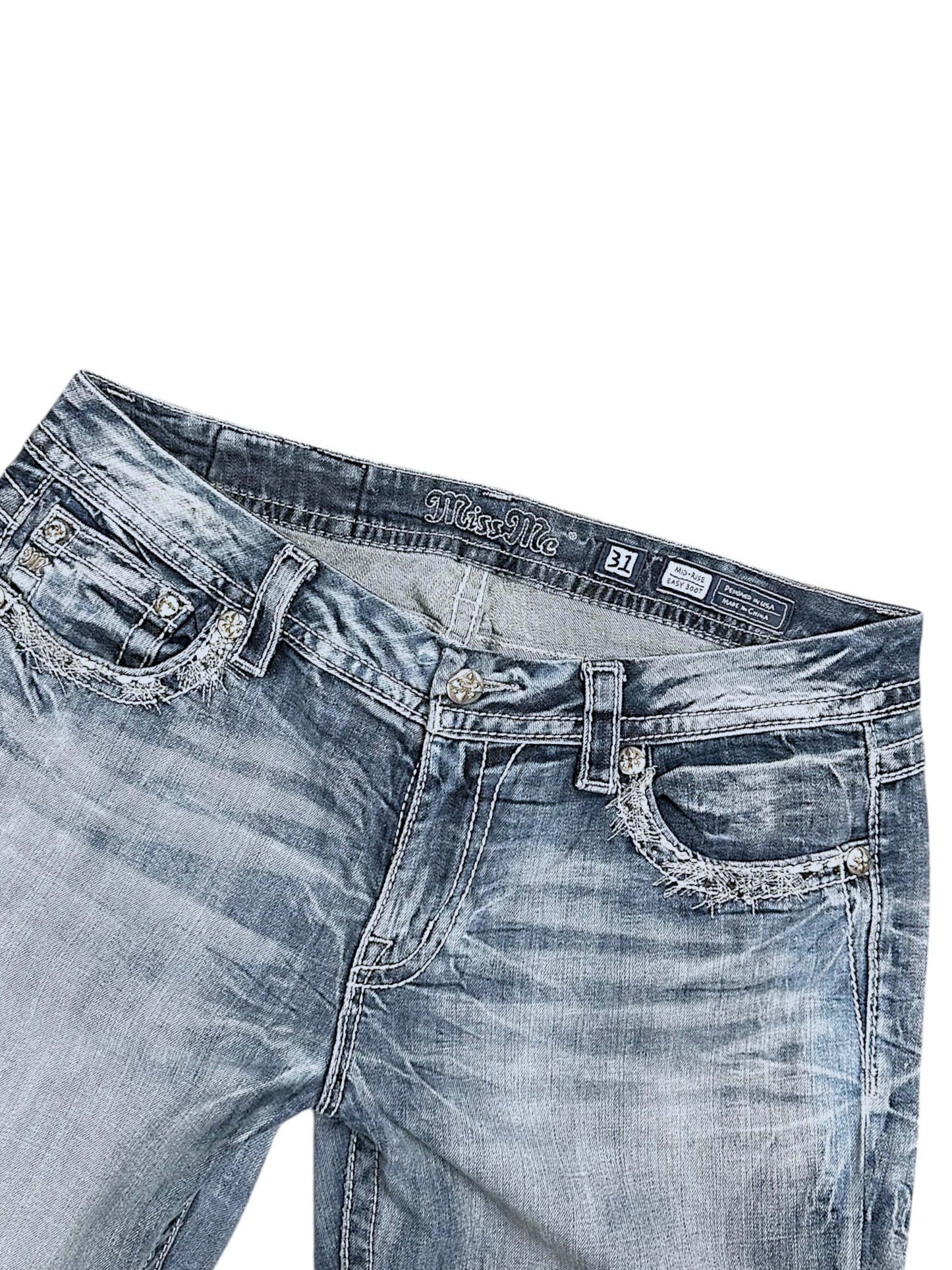 Vintage Miss Me y2k low waist Bootcut Damenjeans (L)