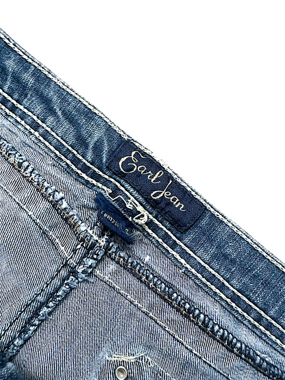 Vintage Embroidery Y2K Bootcut / Flared Damenjeans (M)