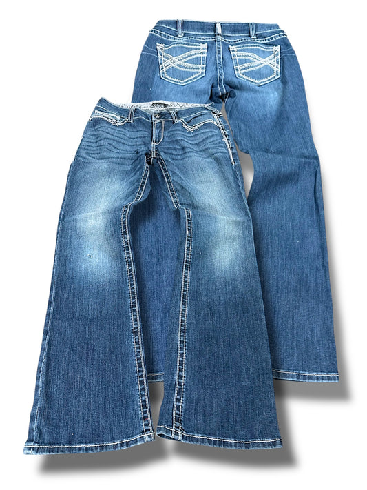 Vintage Y2K Low Waist Bootcut / Flared Damenjeans (M)