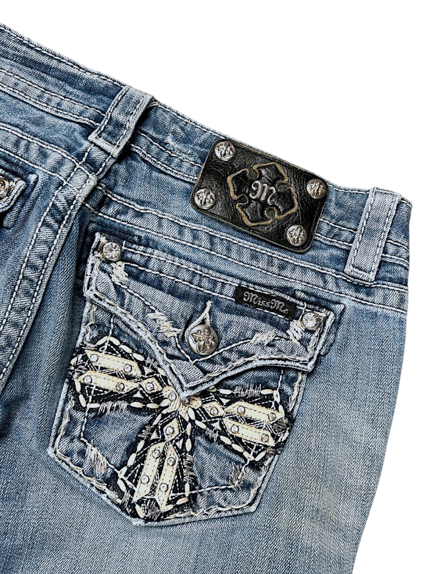 Vintage Miss Me Y2K Low Waist Bootcut / Flared Damenjeans (S)