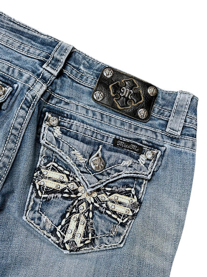 Vintage Miss Me Y2K Low Waist Bootcut / Flared Damenjeans (S)